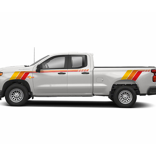 Heritage Vintage Chevrolet Silverado Side Bed Hood Tailgate Stripe Vinyl Aufkleber Aufkleber
