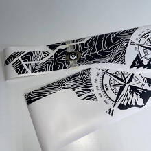 Topografische Karte Nachttisch Vinyl Aufkleber Set für Hyundai Santa Cruz_2