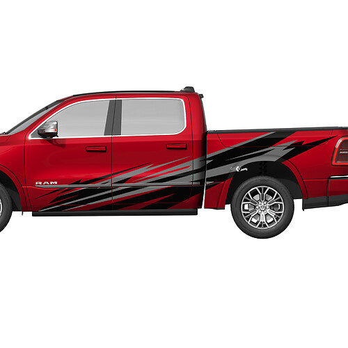 Splash Camo Seitentüren LKW Vinyl Aufkleber Aufkleber Grafiken für Dodge RAM 1500 REV
