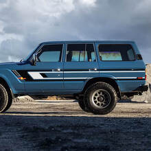 Retro Stripes Seitentüren Vinyl -Aufkleber Aufkleber für 1988 Toyota Land Cruiser
 2