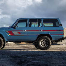 Retro Stripes Seitentüren Vinyl -Aufkleber Aufkleber für 1988 Toyota Land Cruiser
 3