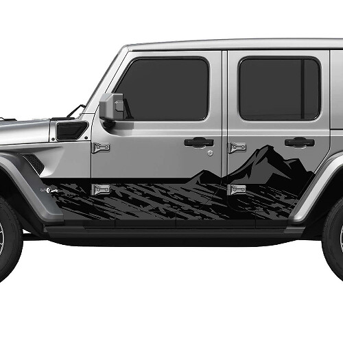 Camo Mountains Seiten Türen Vinyl Aufkleber Set für Jeep Wrangler