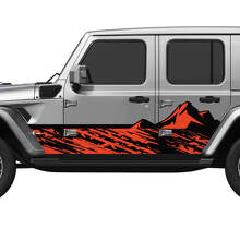 Camo Mountains Seiten Türen Vinyl Aufkleber Set für Jeep Wrangler_2