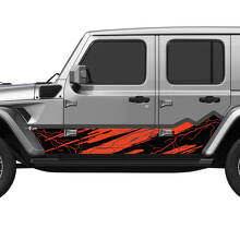 Camo Mountains Lightning Wrap Seitentüren Vinylaufkleber passend für Jeep Wrangler
 2