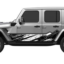 Camo Mountains Lightning Wrap Seitentüren Vinylaufkleber passend für Jeep Wrangler
 3