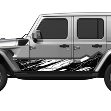 Camo Mountains Lightning Wrap Side Doors Vinyl Aufkleber Aufkleber Fit Jeep Wrangler
 3