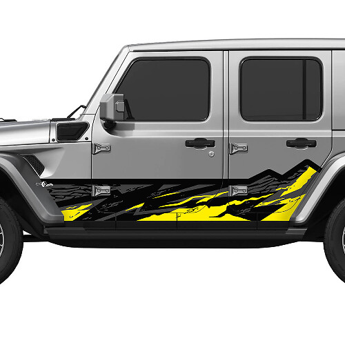 Camo Mountains Splash Wrap Seitentüren Vinyl-Aufkleber passend für Jeep Wrangler
