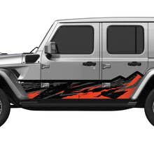 Camo Mountains Splash Wrap Seitentüren Vinyl-Aufkleber passend für Jeep Wrangler
 2