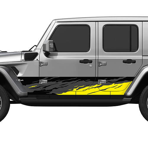 Camo Splash Wrap Seitentüren Vinyl Aufkleber Aufkleber Fit Jeep Wrangler 2
