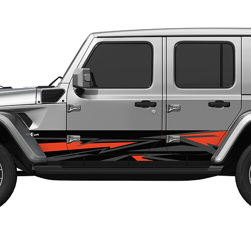 Camo Splash Wrap Seitentüren Vinyl Aufkleber Aufkleber Fit Jeep Wrangler 4
