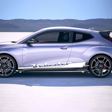 2x Türseiten -Rocker -Panel Streifen Vinylaufkleber Aufkleber Passform für Hyundai Veloster
 3
