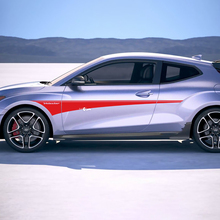 2x Türseiten -Rocker -Panel Streifen Vinylaufkleber Aufkleber Passform für Hyundai Veloster
 3