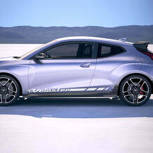 2x Tür Veloster Seiten Racing Streifen Vinyl Aufkleber Decal passend für Hyundai Veloster 2