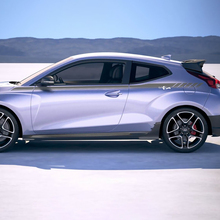 Obere Tür Seite Rennstreifen Vinylaufkleber Aufkleber Passform für Hyundai Veloster
 2