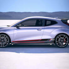 Seitliche Racing-Streifen Vinyl-Aufkleber Dekor für Hyundai Veloster 3