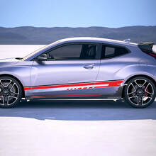 Seitenrennstreifen Vinylaufkleber Aufkleber Passform für Hyundai Veloster 3
 3