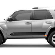 Vintage-Stil Wellen-Seitenstreifen Vinylaufkleber für Toyota 4Runner_2