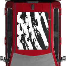 USA American Flag Distressed Vinyl Decals Aufkleber Grafik für Dodge Ram 1500 Wolframpanorama -Monddach
 3