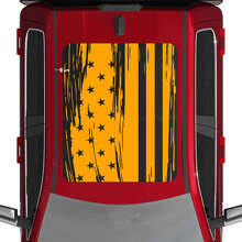 USA amerikanische Flagge Verwitterte Dach Vinyl Aufkleber Sticker Grafiken 2 für Dodge RAM 1500 TUNGSTEN 2