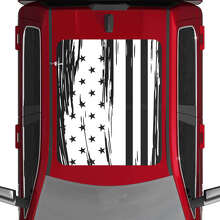 USA amerikanische Flagge Verwitterte Dach Vinyl Aufkleber Sticker Grafiken 2 für Dodge RAM 1500 TUNGSTEN 3