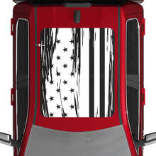 USA American Flag Distressed Vinyl Decals Aufkleber Grafik für Dodge Ram 1500 Wolframpanorama -Monddach 2
 3