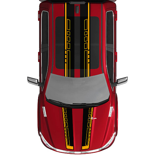 Dual Stripes Rally Vinyl -Aufkleber Aufkleber Grafik für Dodge Ram 1500 Wolfram
