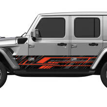 Camo Lines Splash Wrap Seitentüren Vinyl Aufkleber Aufkleber Fit Jeep Wrangler 2
 2