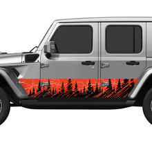 Berge Bäume Lightning Splash Wrap Seitentüren Vinyl Aufkleber Aufkleber Fit Jeep Wrangler
 2