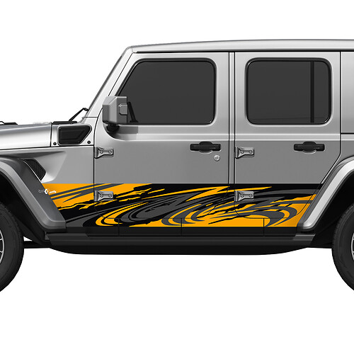 Camo Tribal Splash Wrap Seitentüren Vinyl Aufkleber Aufkleber Fit Jeep Wrangler
