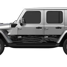 US Used-Look Flag Splash Seiten-Türen Vinyl-Aufkleber Sticker für Jeep Wrangler 3