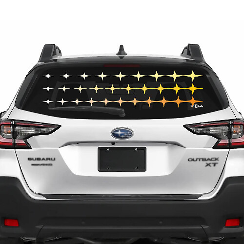 Heckscheibensterne Vinyl -Aufkleber -Aufkleber -Grafik für Suba Outback 2

