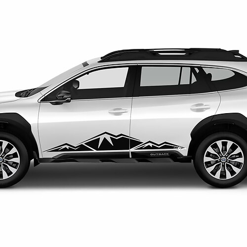 Seitentkerntafel -Berge Vinyl -Aufkleber -Aufkleber -Dekalgrafik für Suba Outback
