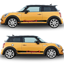 Mini Coopers Seitenstreifen -Schriftzug Porsche Style Grafik -Aufkleber
 2