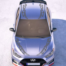2x Türseitenwellen -Rennstreifen Vinylaufkleber Aufkleber Passform für Hyundai Veloster
 3