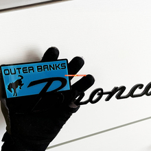 Bronco Outer Banks Kotflügelabzeichen Heckklappenemblem 3D-Abzeichen Blau vs Schwarz
 2