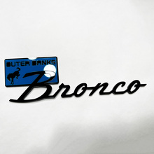 Bronco Outer Banks Fender Abzeichen Heckklappe Emblem 3D Abzeichen Blau gegen Schwarz
 6