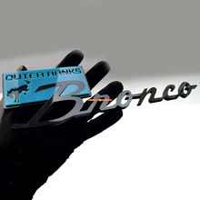 Bronco Outer Banks Kotflügelabzeichen Heckklappenemblem 3D-Abzeichen Blau vs Schwarz
 6