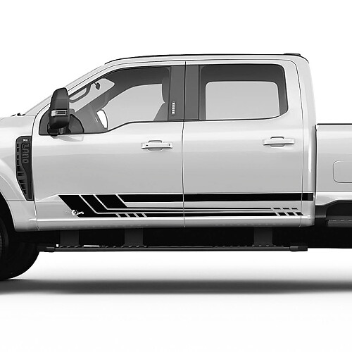 Ford F150 F250 F350 Rocker Panel Side Stripes Vinyl -Aufkleber -Grafik
 1