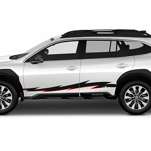 Suba Outback Side Stripes Vinyl -Aufkleber - sportlicher Grafikaufkleber
