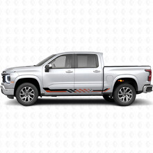 Karierte Renn-Tür- und Seitenschweller-Vinylstreifen für Chevrolet Silverado 1500 Next Generation 2027_2