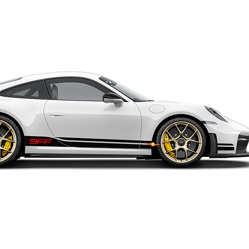 Paar Porsche 9ff Side Decal Rocker Panel Stripes Türen Kit Aufkleber
