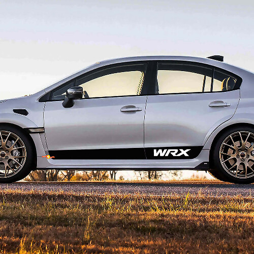 Paar Rocker -Panel -Seitenrock Vinyl Body Car Stripe Racing Vinyl Aufkleber Aufkleber Fit Suba WRX
