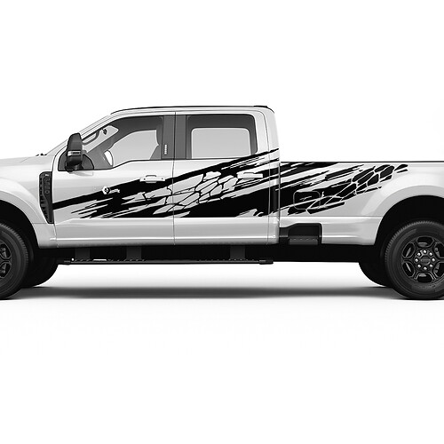 Ford F150 F250 F350 Splash Grunge Hautstil Decal Kit - Nacht
