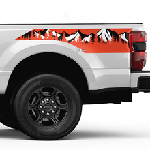 Berge und Bäume Bett Side Stripes Aufkleber Kit Vinyl Aufkleber Set Side -Grafiken für Ford Trucks
 3