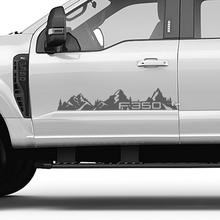 F350 Berge Bäume Bett Seitentüren Streifen Streifen Kit Vinyl Aufkleber Set -Seitengrafik für Ford Trucks
 2