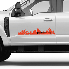 F350 Berge Bäume Bett Seitentüren Streifen Streifen Kit Vinyl Aufkleber Set -Seitengrafik für Ford Trucks
 3