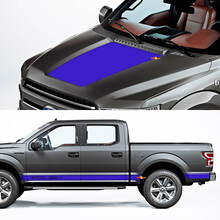 Seitenwiedertafel und Kapuzen -Aufkleber -Grafikanpassungen zum Ford F150 Raptor Roush Paket
 3