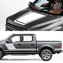 Seitenwiedertafel und Kapuzen -Aufkleber -Grafikanpassungen zum Ford F150 Raptor Roush Paket 2
 2