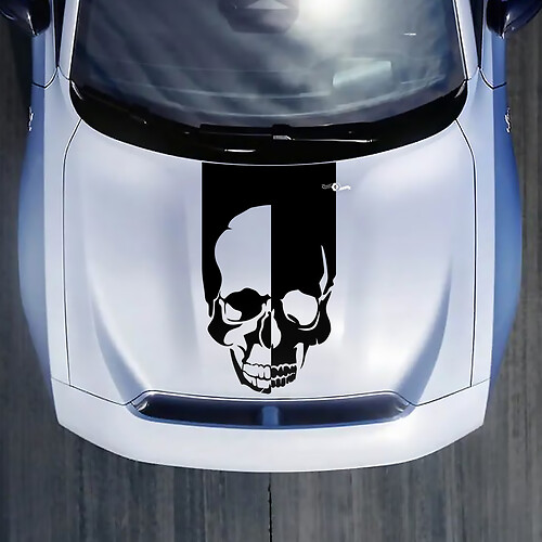 Hood Schädelstreifen -Aufkleber für Dodge Ladegerät Elektro
