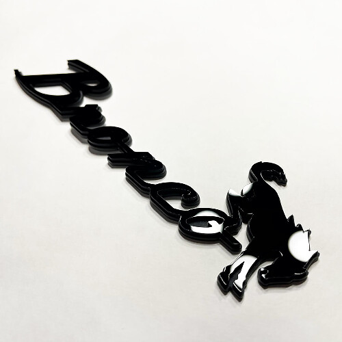 Bronco Fender Abzeichen Heckklappe Emblem 3D Abzeichen Grau gegen Schwarz
